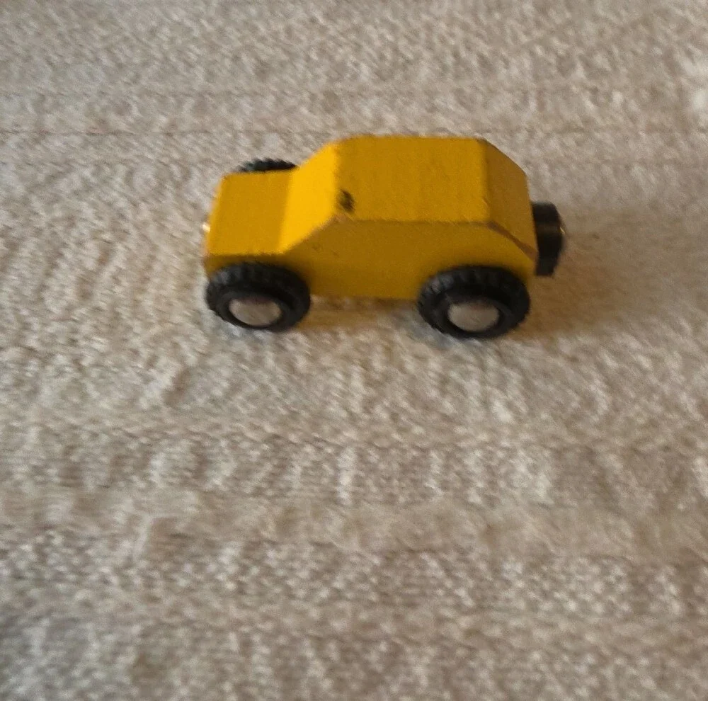 Vintage 4 Pc Of Classic BRIO magnetic Wooden Vehicles From The 1980s